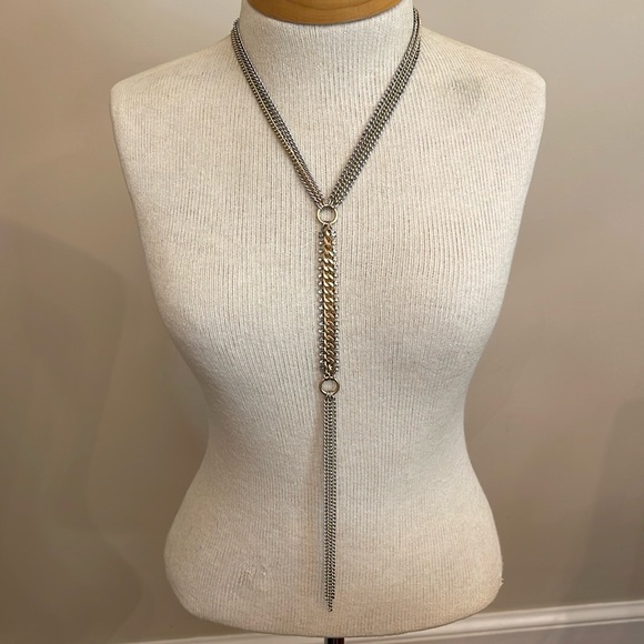 Chico's Jewelry - Chico’s Two-tone Y Necklace with Rhinestone